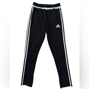 Adidas Youth Climacool Black & White 3 Stripe Zip Sweat Pants Size US L